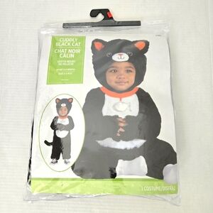 Cuddly Black Cat Costume - Baby Size 0-6 Months
